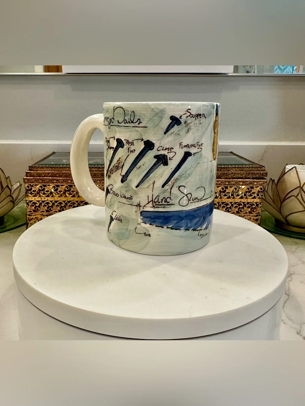 VTG Restoration Hardware Collectible Antique Tool Mug/Coffee Cup EUC